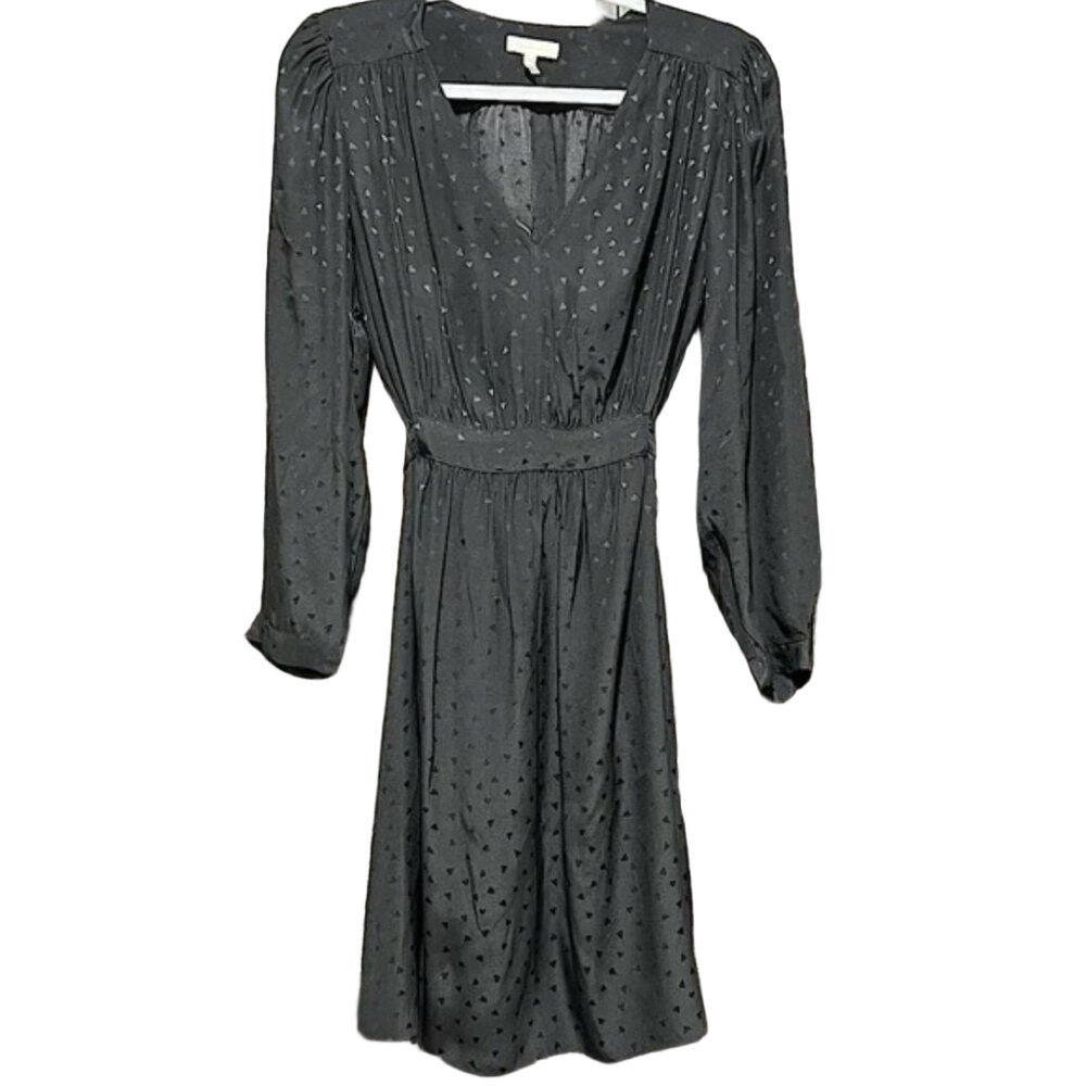 Rebecca Taylor Black Long Sleeve Silk Dress